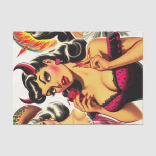 Papel De Seda Pin-up Retro Devilish