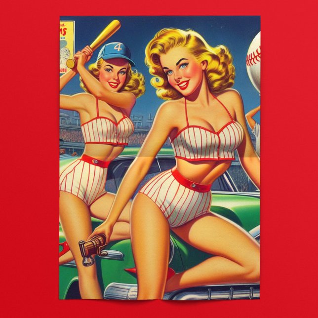 Papel De Seda Pin-ups de béisbol retro (Subido por el creador)