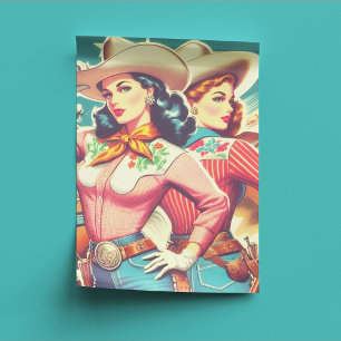 Papel De Seda Pin-ups Retro Cowgirls