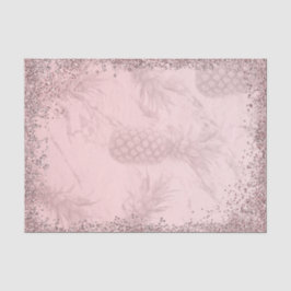 Papel De Seda Piña Brillante Rosa Dorado Rosa Fiesta Tropical