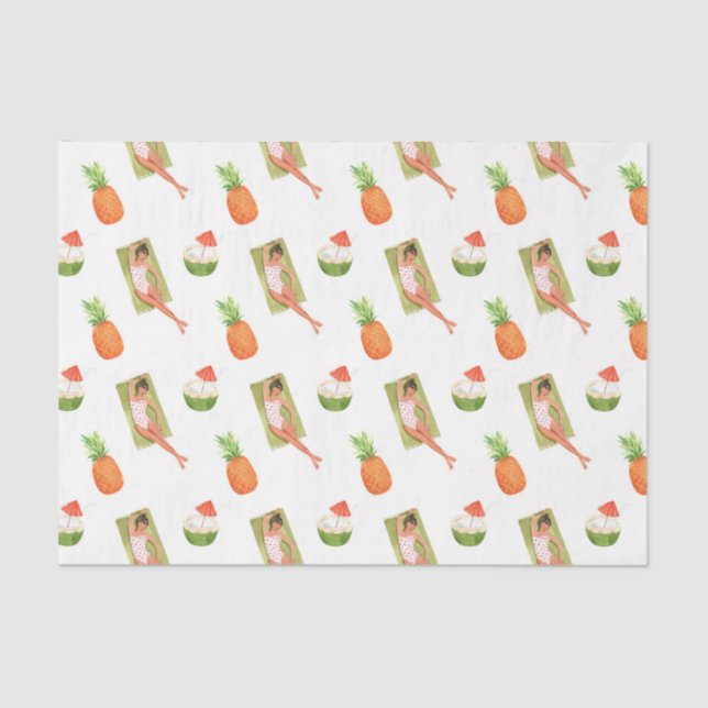 Papel De Seda Piña solar (serie 29 amarilla/Naranja) (Anverso)