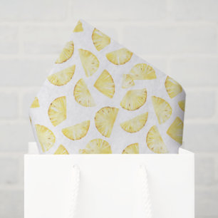 Papel De Seda Piñas Amarillas Tropicales Cumpleaños