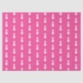 Papel De Seda Piñas Blancas Elegantes sobre Rosa