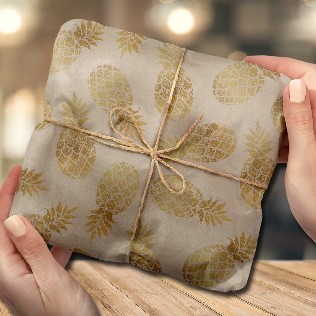 Papel De Seda Piñas de oro Tropical (Subido por el creador)