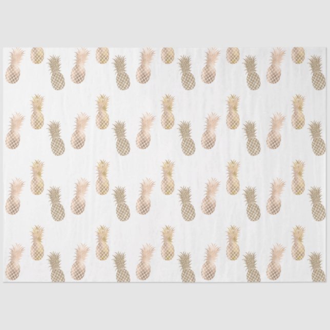Papel De Seda Piñas Glam Gold (Anverso)