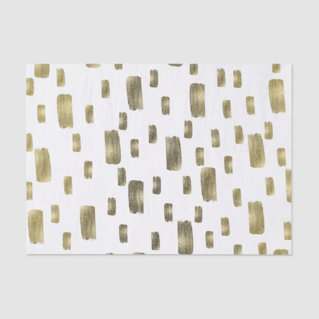 Papel De Seda Pincel Moderno Dorado Cobre Bronce Destello (Anverso)