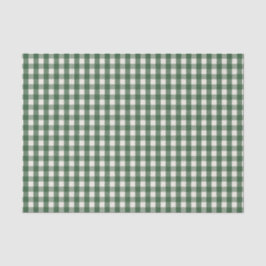 Papel De Seda Pine Needle Lane - Pine Green Gingham Pattern