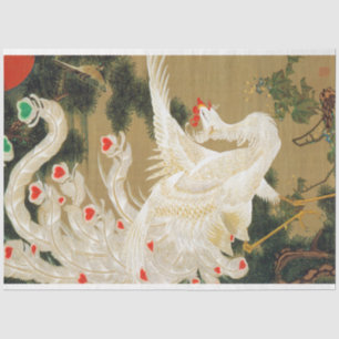 Papel De Seda Pine Tree & Phoenix (Love Heart Phoenix), Jakuchu