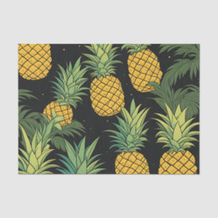 Papel De Seda Pineapple Fruit Black