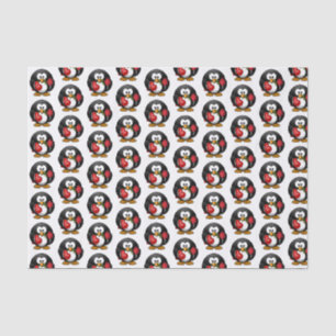 Papel De Seda Pingüino de San Valentín con chocolate y regalo de