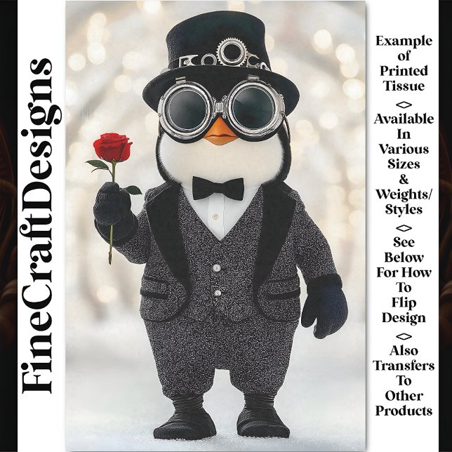 Papel De Seda Pingüino `En Una Demanda Tostando Alegría AH5O Des (Subido por el creador)