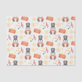 Papel De Seda Pingüino Nácrago de los Navidades rojos curados