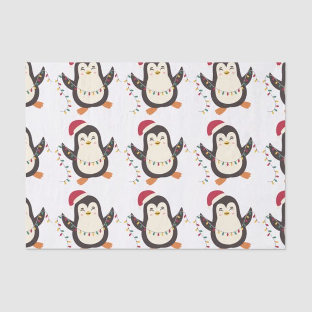 Papel De Seda Pingüino navidad (Anverso)