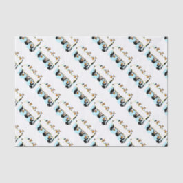 Papel De Seda Pingüinos bailando feliz graduados con pancarta