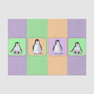 Papel De Seda Pingüinos Bebés