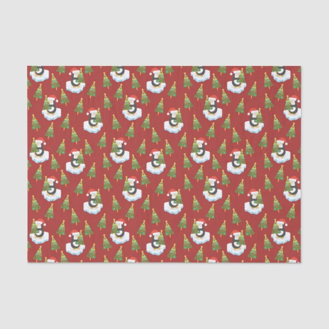 Papel De Seda Pingüinos para Navidad  (Anverso)