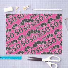 Papel De Seda PINK 50th Birthday Tissue Paper