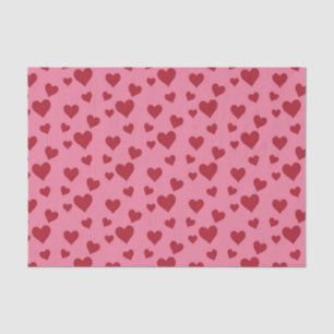 Papel De Seda Pink and Red Valentines Love Hearts Decoupage