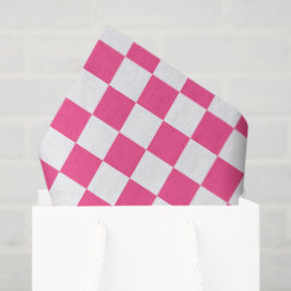 Papel De Seda Pink and White Checkered Print