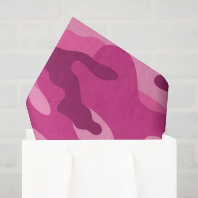 Papel De Seda Pink Camo Adventure Strength Her Fun (Bolsa de regalo)