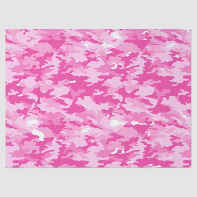Papel De Seda Pink Camo Pattern – Breast Cancer Awareness (Anverso)