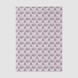 Papel De Seda Pink Christmas Tree and Candle