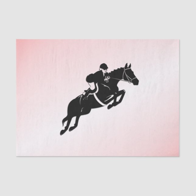 Papel De Seda Pink de jumper ecuestre (Anverso)