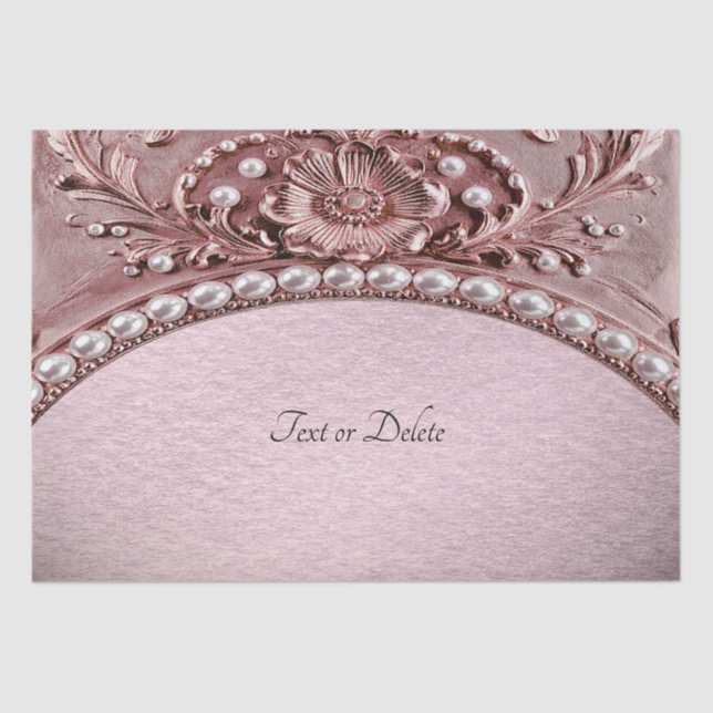 Papel De Seda Pink Flower Tissue Paper (Anverso)