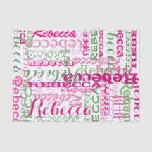 Pink Fun Name Collage Allover Print