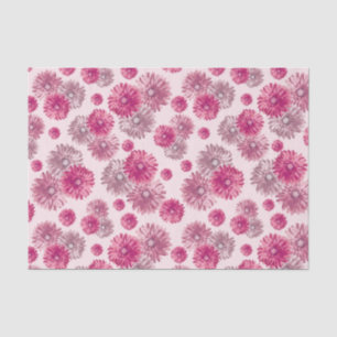 Papel De Seda Pink Gerbera Daisies bolso de regalo floral