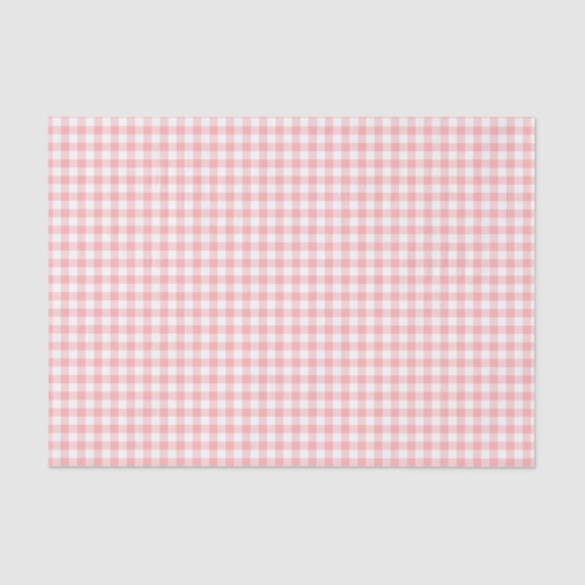 Papel De Seda Pink Gingham (Anverso)