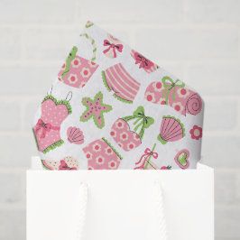 Papel De Seda Pink & Green Coquette Summer Beach Vacation