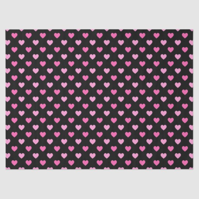 Papel De Seda Pink Heart Breast Cancer Awareness Pattern (Anverso)