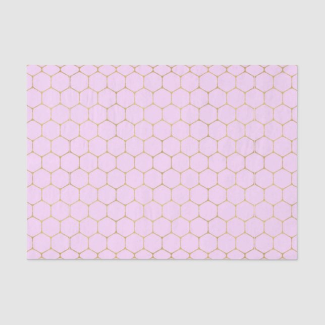 Papel De Seda Pink Honeycomb (serie 42 de diseño rosa) (Anverso)