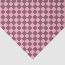 Papel De Seda Pink Mauve Checkerboard Checkered Girly Retro Y2K