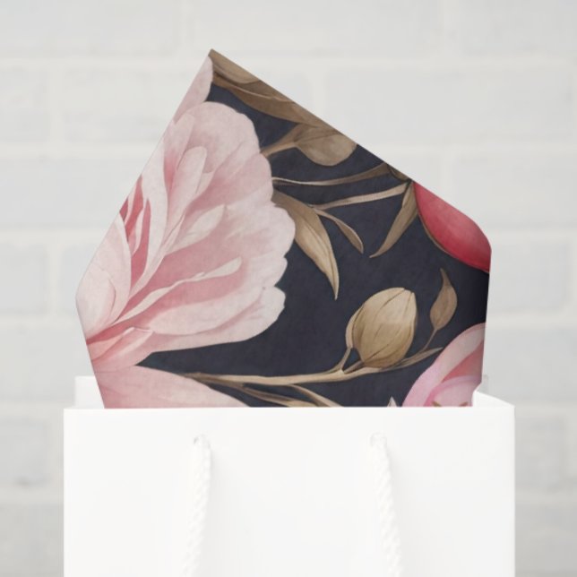 Papel De Seda Pink Peony  (Bolsa de regalo)