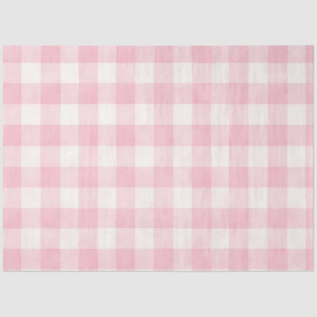 Papel De Seda Pink Plaid  (Anverso)