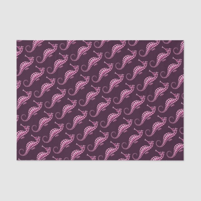 Papel De Seda Pink Seahorse (Anverso)