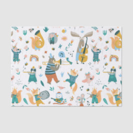 Papel De Seda Pink Songbird with Animal Band