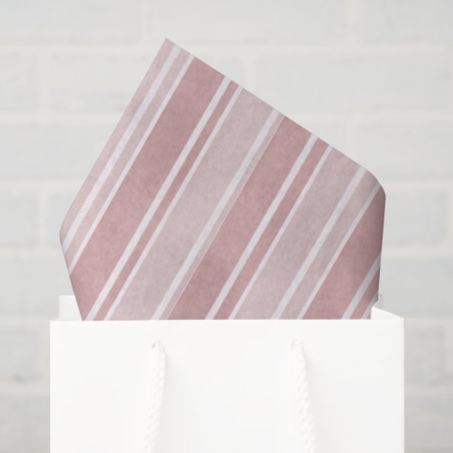 Papel De Seda Pink Stripes (Bolsa de regalo)