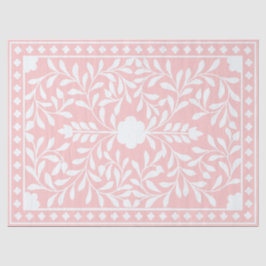 Papel De Seda Pink Traditional Bone Inlay Decoupage Paper