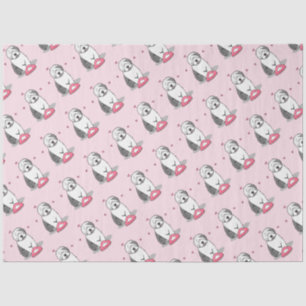 Papel De Seda Pink Valentine Old English Sheepdog Gray 1 Fun