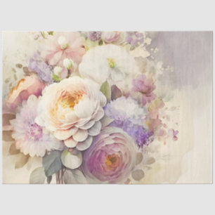 Papel De Seda Pink White Purple Peonies Wedding Shower