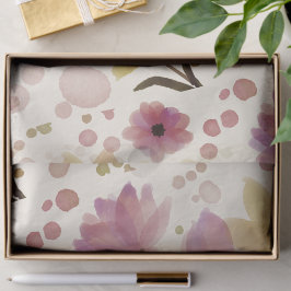 Papel De Seda Pink Wildflower Watercolor 