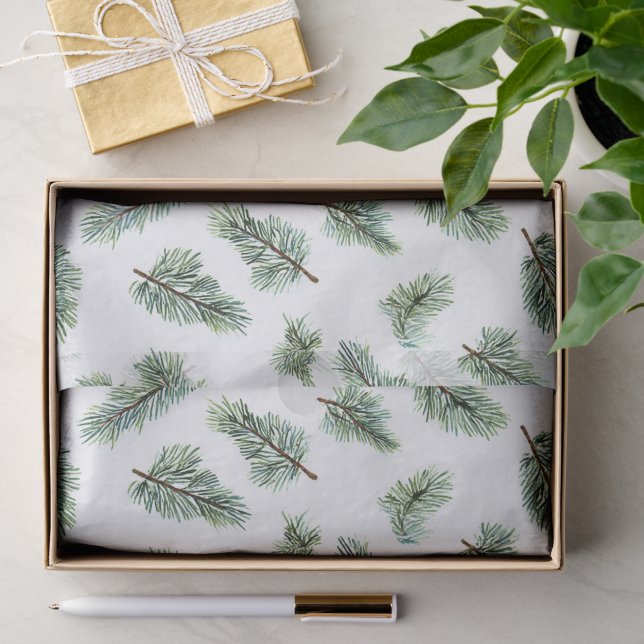 Papel De Seda Pino de Navidad verde (Regalo )