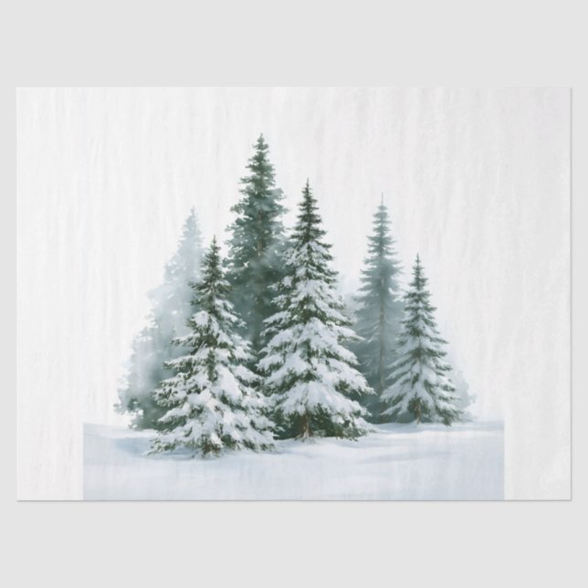 Papel De Seda Pinos de Invierno (Anverso)