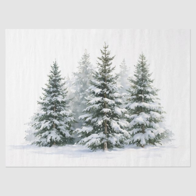 Papel De Seda Pinos de Invierno (Anverso)