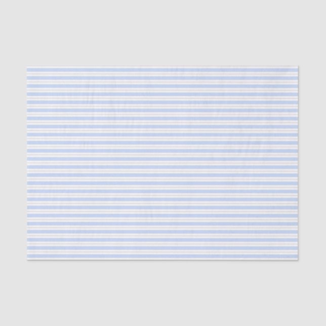 Papel De Seda Pinstripe gris y azul suave (Anverso)
