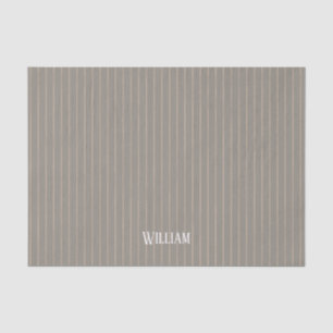 Papel De Seda Pinstripes beiges personalizadas