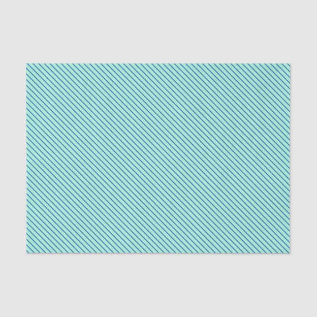 Papel De Seda Pinstripes diagonales - agua y marina (Anverso)